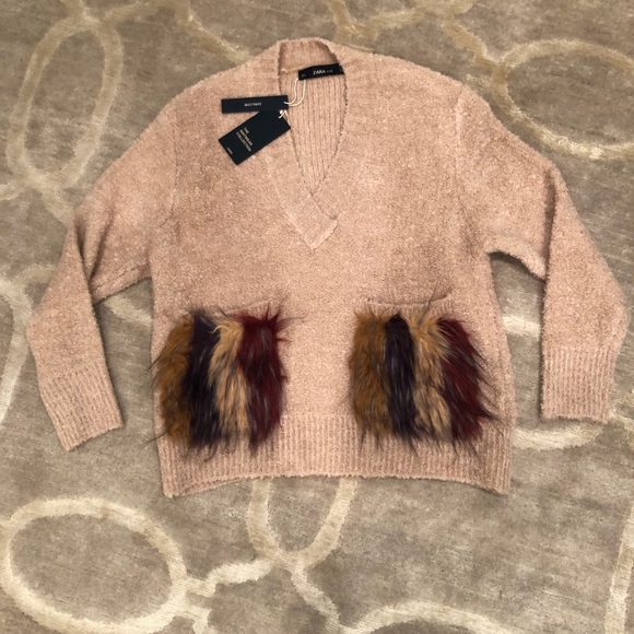 Zara Furry Pocket Sweater - Picture 3 of 7